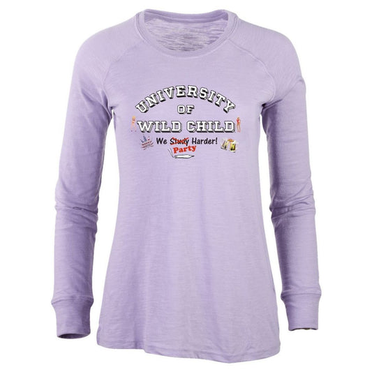 Boxercraft - Women's Solid Preppy Patch Long Sleeve T-Shirt