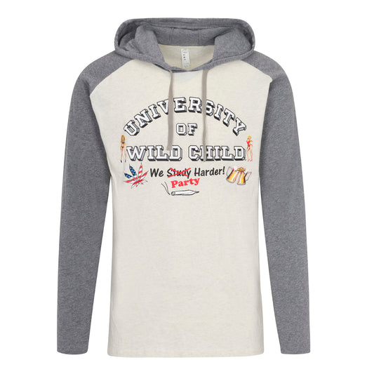 LAT - Hooded Long Sleeve Raglan T-Shirt Fine Jersey