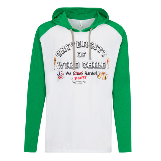 LAT-Fine Jersey Hooded Long Sleeve Raglan T-Shirt