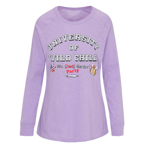 Boxercraft - Women's Solid Preppy Patch Long Sleeve T-Shirt