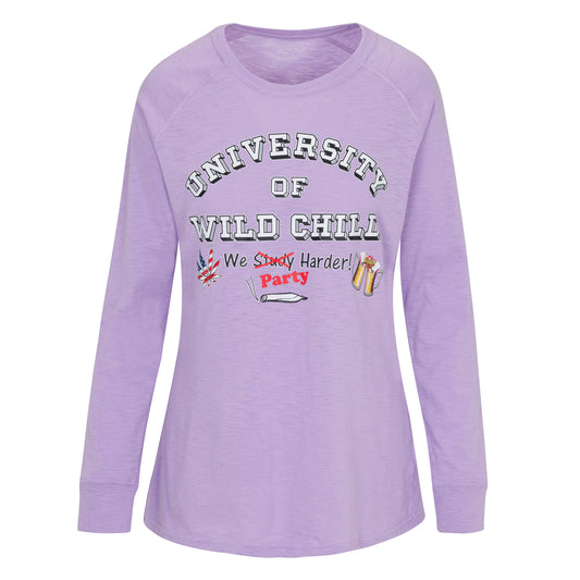 Boxercraft - Women's Solid Preppy Patch Long Sleeve T-Shirt
