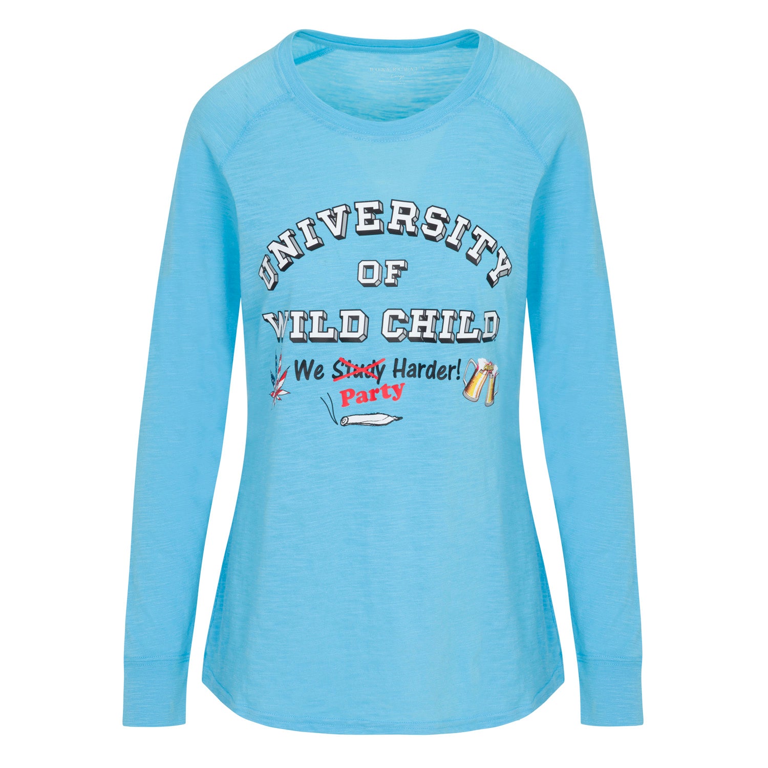 Boxercraft - Women's Solid Preppy Patch Long Sleeve T-Shirt