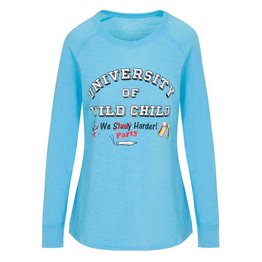 Boxercraft - Women's Solid Preppy Patch Long Sleeve T-Shirt