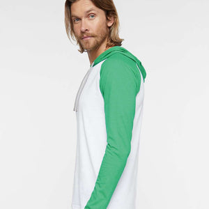 LAT-Fine Jersey Hooded Long Sleeve Raglan T-Shirt