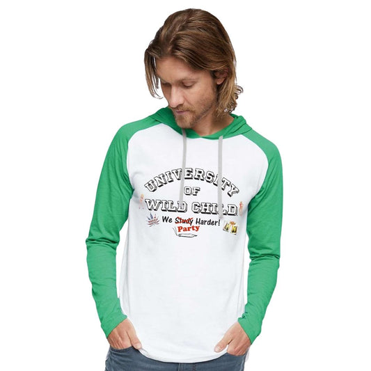 LAT-Fine Jersey Hooded Long Sleeve Raglan T-Shirt