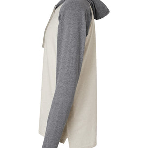LAT - Hooded Long Sleeve Raglan T-Shirt Fine Jersey