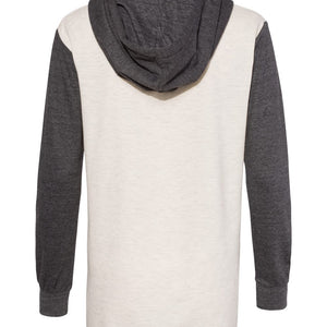 MV Sport Women’s French Terry Hooded Pullover with Colorblocked Sleeves